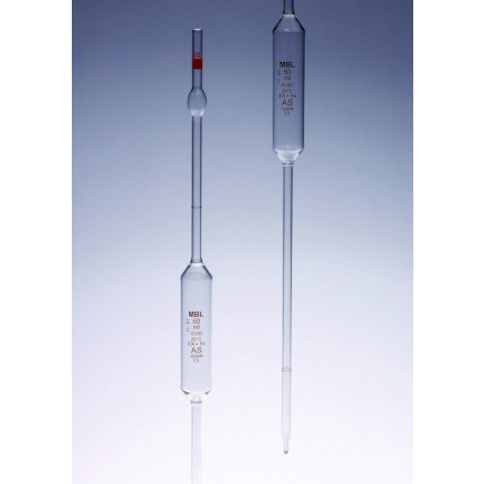 PIPETTE JAUGEE MBL VERRE 2 TRAITS CLASSE AS 1ML-PAR 2