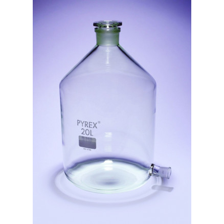 BONBONNE EN VERRE PYREX 20L RODAGE 60/46 + BOUCHON