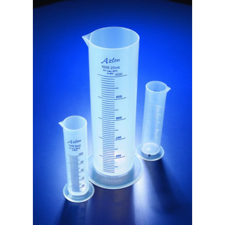Eprouvettes classe B en verre borosilicaté 3.3, pied amovible en plastique  , PYREX®