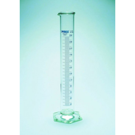 EPROUVETTE FORME HAUTE VERRE EPAIS PYREX CL. B 500ML - X2