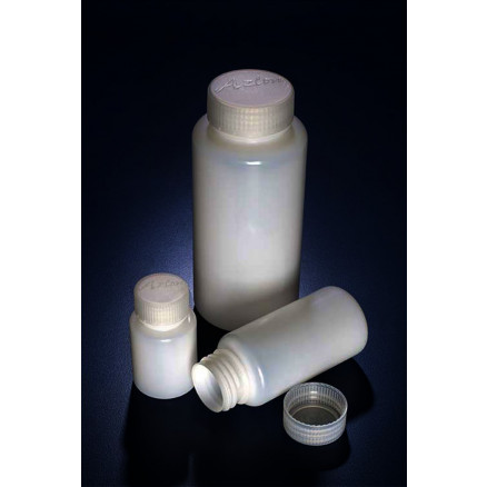 FLACON ROND COL LARGE PEHD BOUCHON PP 60ML AZLON-X10