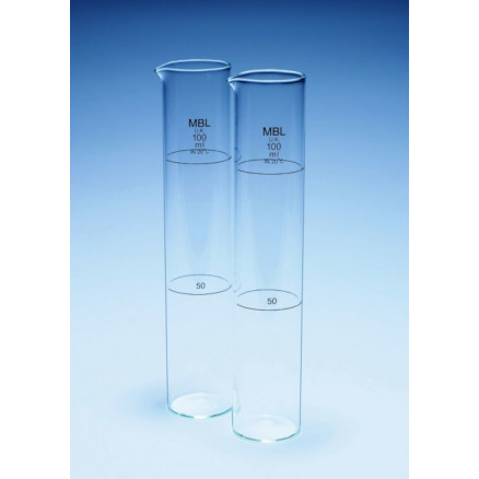 TUBE DE NESSLER A FOND PLAT 100ML - 34X180MM - PACK X2