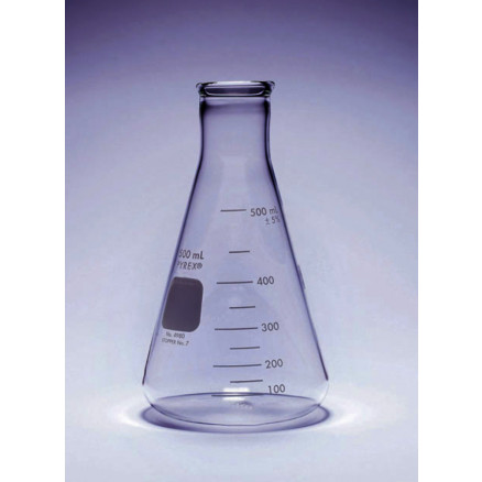 FIOLE CONIQUE COL ETROIT PYREX USAGE INTENSIF 50ML-X12