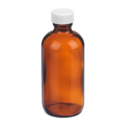 FLACON ROND BOSTON VERRE BRUN BOUCHON A VIS 1L - PACK X12
