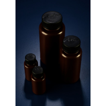 FLACON ROND COL LARGE PP AMBRE 60ML AZLON-X10