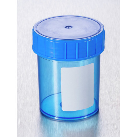 POT PPC BLEUTE ASEPTIQUE 125ML BOUCH. BLEU ETIQ BLANC - X 380