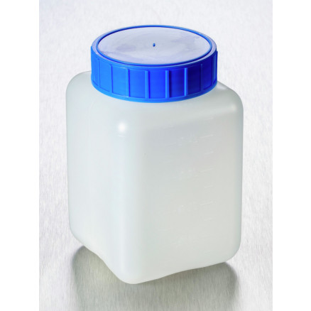 FLACON CARRE 500ML PEHD AVEC CAPE BLUE-ASEPTIQUE-PAR 175