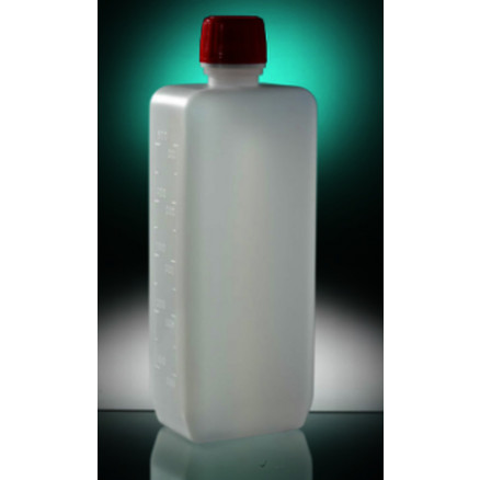 FLACON RECTANGULAIRE EN PEHD STERILE CAP.500ML PAR X 170