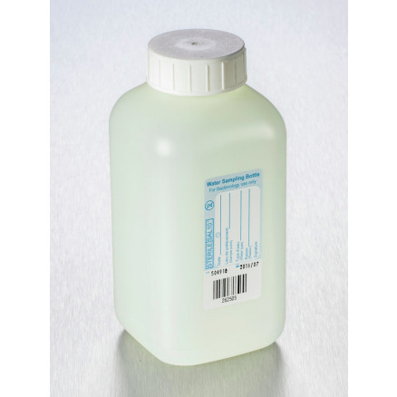 FLACON CARRE EN PEHD SANS SOD. THIO STERILE CAP.500ML - C.100