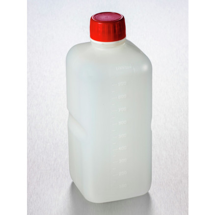 FLACON PP EO FC1000 1L IRRADIE CAP VIS INVIOL ROUGE CART.77