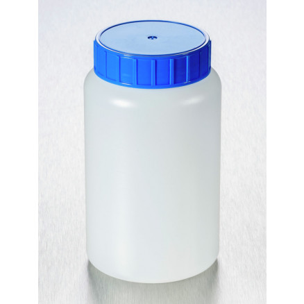 FLACON ROND PEHD LO TYPE B 500 ML B.BLEU ASEPTIQUE X 140