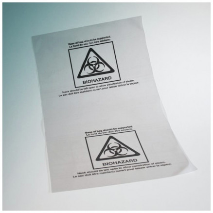 SACS AUTOCLAVABLES 255X400MM 3L 134'C BIOHAZARD -PAR X500