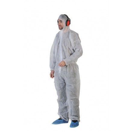 COMBINAISON  PLP NT BLANC 30G CAPUCHE TAILLE XL-BTE 50
