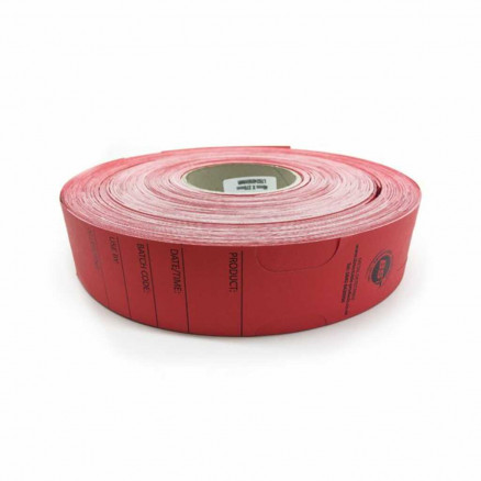 ETIQUETTE A BOUCLE RESISTANT A LA CHALEUR DETECTABLE ROUGE -PACK X500