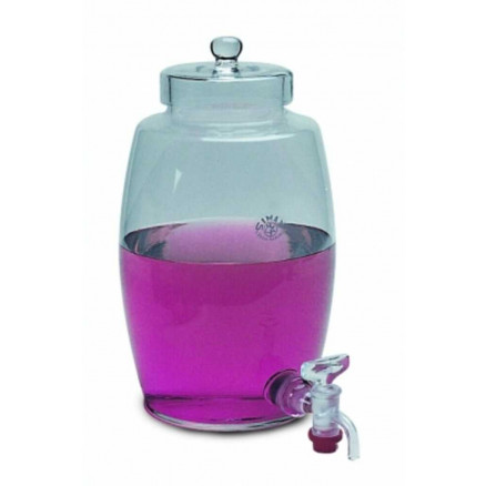 BONBONNE EN VERRE 20L ROD.29/32 AVEC COUVERCLE ET ROBINET