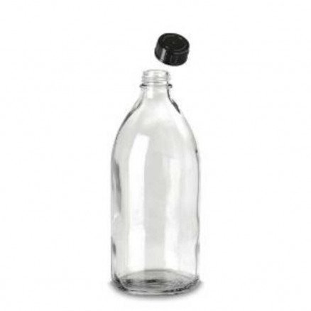 FLACON COL ETROIT EN VERRE SODO. 100ML & BOUCHON A VIS GL22 PACK X72