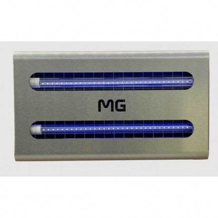 DESINSECTISEUR MURAL MG14 LED INOX A GLU IP20 TUBE 2X7W 70 A 90M2