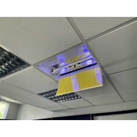 DESINSECTISEUR PLAFONNIER LED A GLU LAMPE 2X5W ANTI-ECLAT UVA