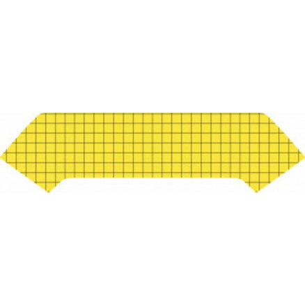 PLAQUE DE GLU 205X785MM CARTON JAUNE 1 FACE QUADRILLEE X6