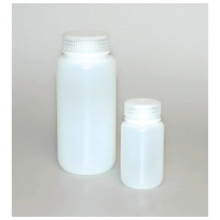 FLACON ROND COL LARGE HDPE CLAIR ETANCHE FISHER 250ML X12