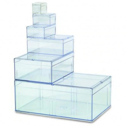 BOITE RANGEMENT TRANSPARENTE & COUVERCLE D.360X240X140MM 