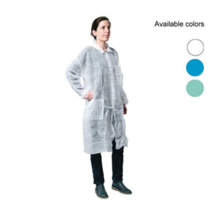 BLOUSE DE LABORATOIRE EN PP NON TISSE 40G BLANC T.XL -P.50