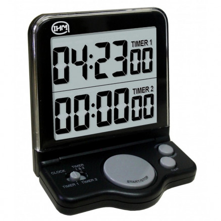 COMPTEUR / DECOMPTEUR 2 ECRANS 24H AVEC HORLOGE