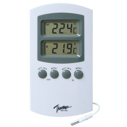 THERMOMETRE MINI MAXI INT/EXT -50/+70'C EN 0,1'C