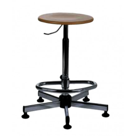 SIEGE DE LABORATOIRE MULTI/TI PIED CHROME ASSISE BOIS