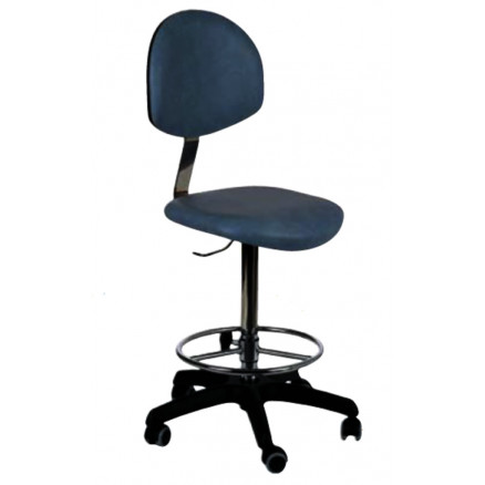 TABOURET DE LABORATOIRE LABO DOSSIER REGLABLE SUR ROULETTES