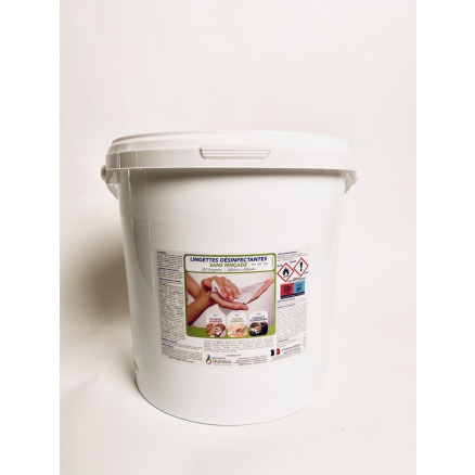 LINGETTES DESINFECTANTES SANS RINCAGE 200X395MM SEAU250