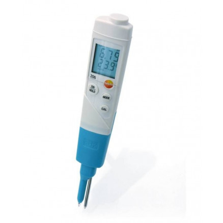 TESTEUR DE pH TESTO 206-PH2 PR SEMI-SOLIDES -LIVRE COMPLET