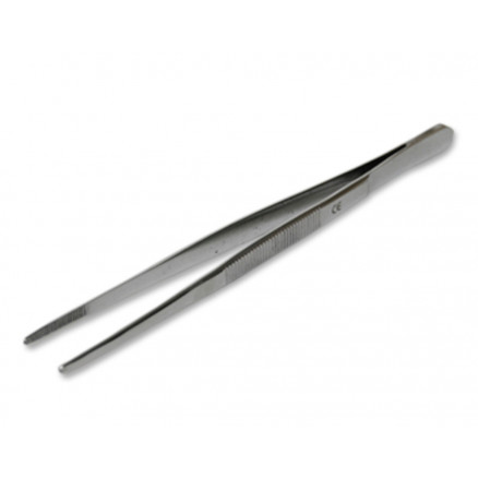 PINCE A DISSECTION EN INOX A BOUTS RONDS - LONG.140MM