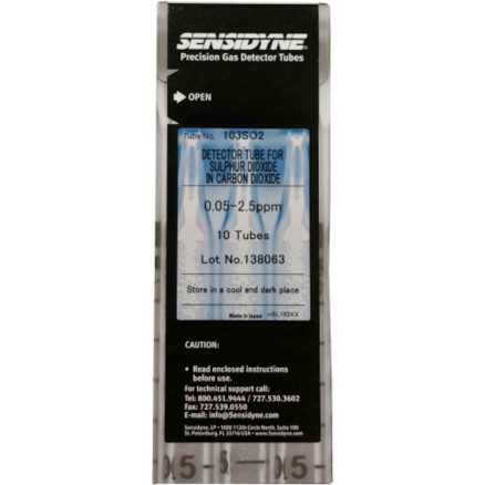 TUBE KITAGAWA SULFURE DIOXYDE 0.05-2,5PPM - PACK DE 10