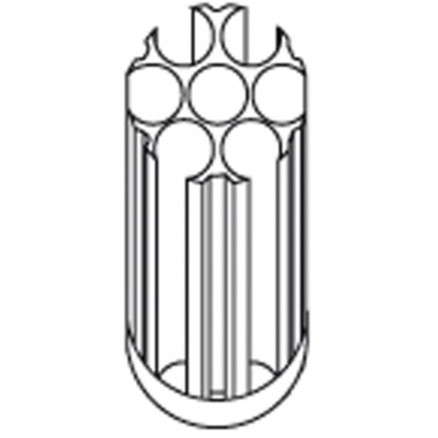 PORTOIR TUBE 7X 15ML FOND ROND HETTICH 1431
