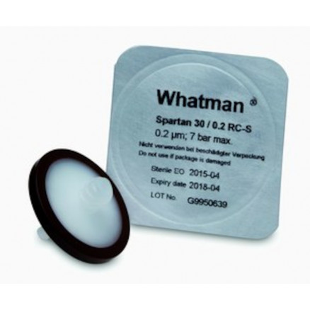 FILTRES SERINGUES WHATMANN SPARTAN D.30MM P.0,2UM-P.500