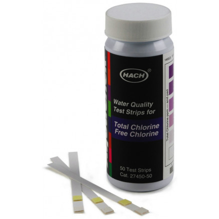 BANDELETTES MONOPARAMETRE HACH CHLORELIBRE/TOTAL -PACK 50