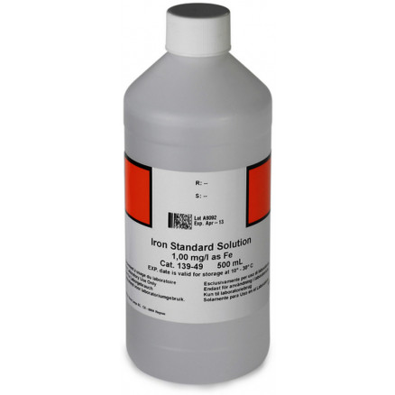 SOLUTION STANDARD DE FER 1MG/L HACH 13949 - 500ML