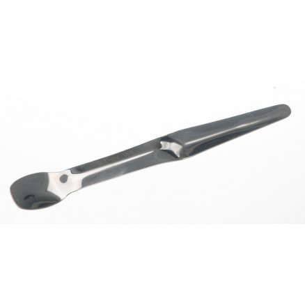 SPATULE INOX LABO-VERSEUSE DE 200 MM - LA PIECE