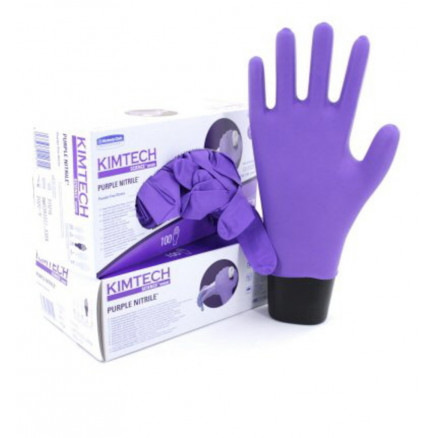 GANTS NITRILES KIMTECH PURPLE LONG.240MM - TAILLE M - PAR X 100