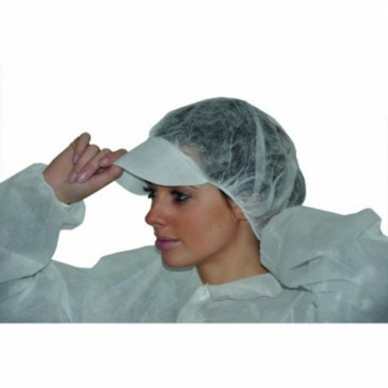 CHARLOTTE EN PP AVEC VISIERE 15G/M2 D.53CM - PACK DE 100