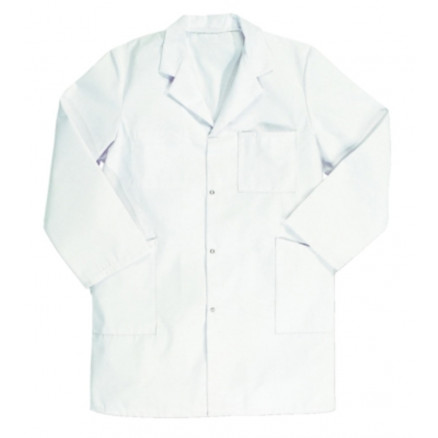 BLOUSE LABORATOIRE EN COTON A PRESSION - HOMMME - T.3 BLANC