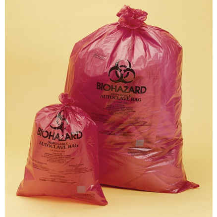SACS A DECHETS EN PEHD ORANGES BIOHAZARD D.940X1220MM -P.100
