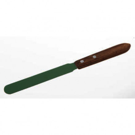 SPATULE EN ACIER INOXYDABLE + MANCHE BOIS L=250 MM