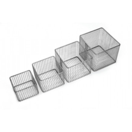 PANIER CARRE FIL INOX DE 100X100X100MM