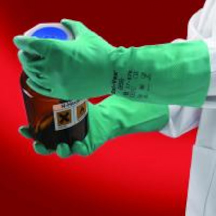 GANTS SOLVEX NITRILE VERTS L. 330MM T.8 - LES 12 PAIRES