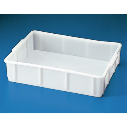 BAC SUPERPOSABLE EN HDPE BLANC D.410X450X143MM - CAPACITE 20L