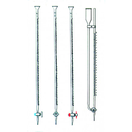 MICROBURETTE CLASSE A A TUBE D'AFFLUENCE DE 2 ML.EN 1/100E