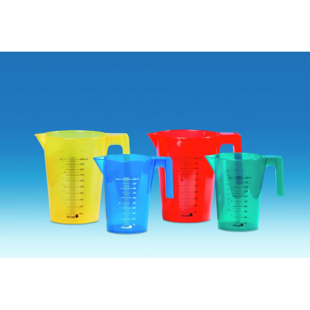 SET DE 4 CARAFES EN PP AVEC BEC & ANSE 500ML - 4 COULEURS