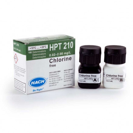 REACTIF LIQUIDE CHLORE LIBRE 0,02+2MG/L HACH HPT210 -P.100